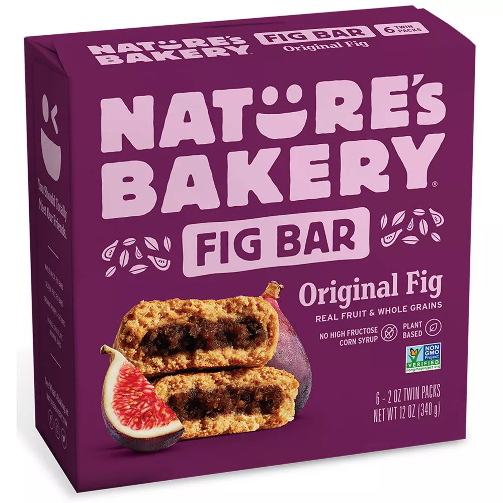 Nature's Bakery Whole Wheat Fig Bars, Original Fig 6 Bars front package image - Pops Trading Company