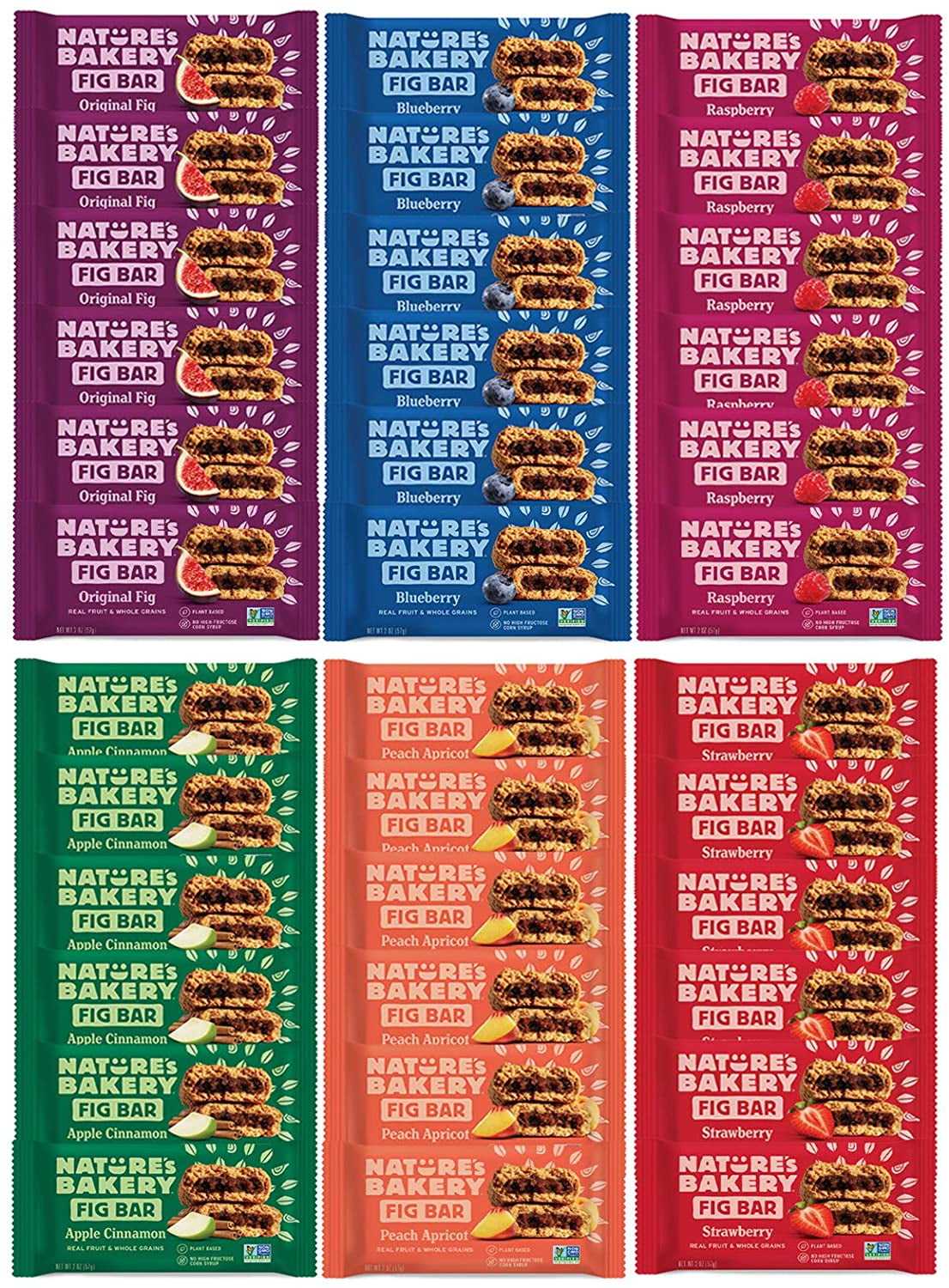 Nature's Bakery Whole Wheat Fig Bars, 36 Count, 36 ct front package image - Pops Trading Company