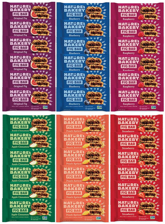 Nature's Bakery Whole Wheat Fig Bars, 36 Count, 36 ct front package image - Pops Trading Company