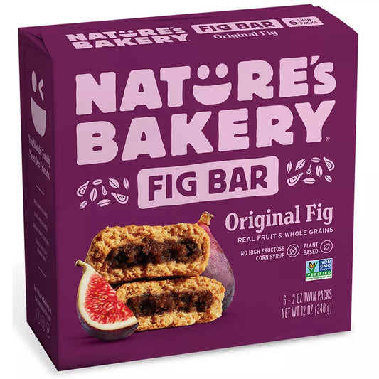 Nature's Bakery Whole Wheat Fig Bars, Original Fig 6 Bars front package image - Pops Trading Company
