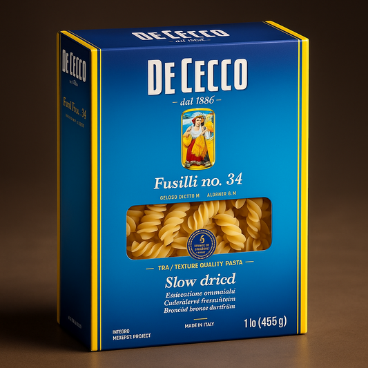De Cecco Fusilli- 16Oz No. 34 – Imported Italian Pasta package image