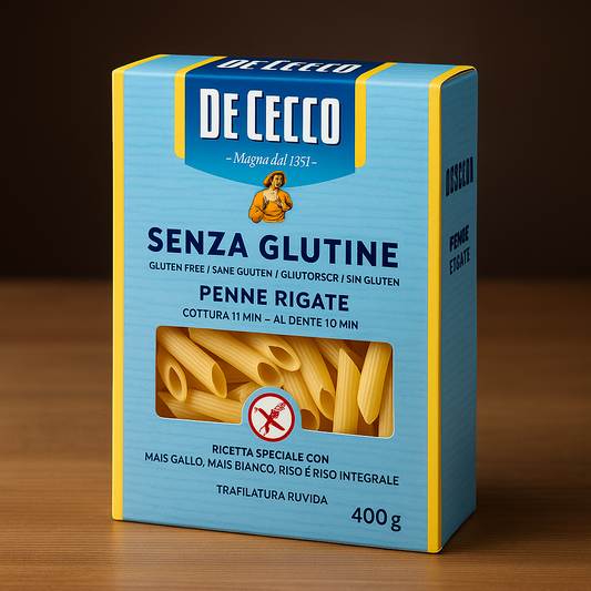 De Cecco Gluten Free Penne Rigate-12Oz – Imported Italian Pasta package image