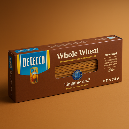 De Cecco Linguine 100% Whole Wheat 13.25Oz – Imported Italian Pasta package image