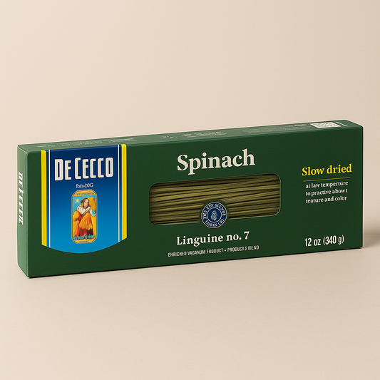 De Cecco Linguine With Spinach 12Oz – Imported Italian Pasta package image