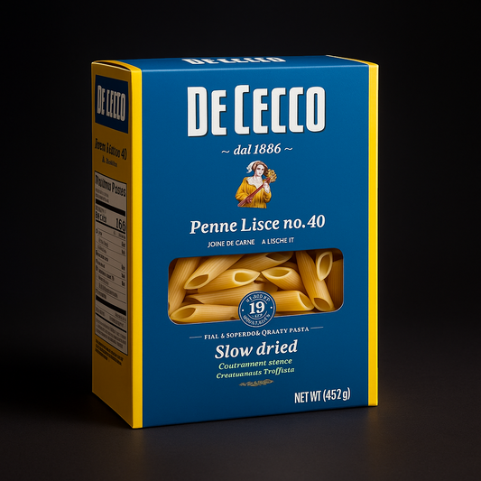 De Cecco Penne Lisce- 16Oz No. 40 – Imported Italian Pasta package image