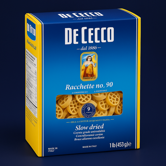 De Cecco Racchette- 16Oz No. 90 – Imported Italian Pasta package image