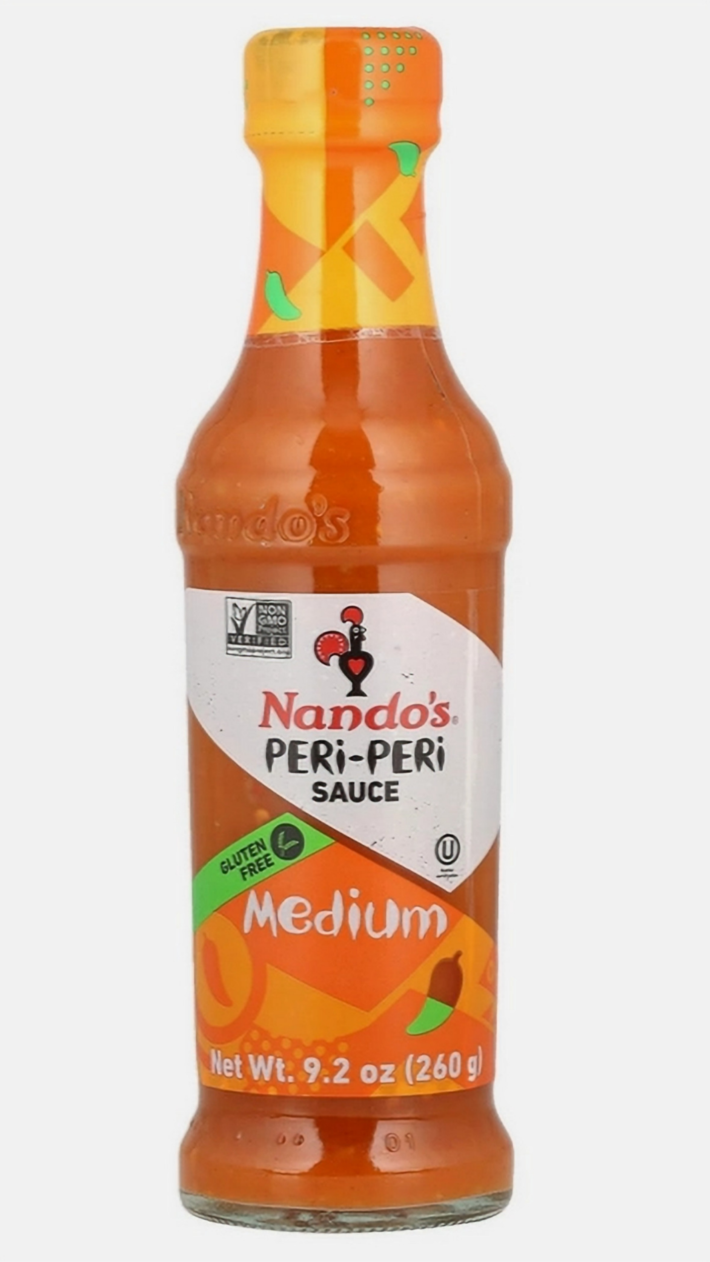 Nando's Medium Peri-Peri Sauce 9.2oz front package image - Pops Trading Company