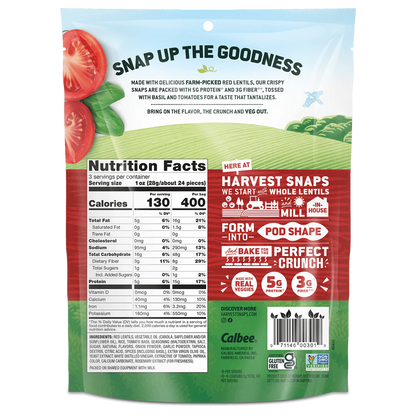 Calbee Harvest Snaps Tomato Basil 3oz – 12 Pack
