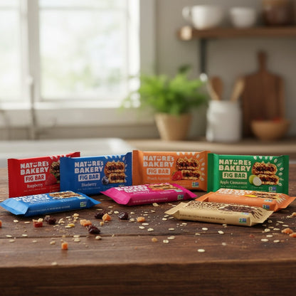 Nature’s Bakery Whole Wheat Fig Bars Custom Variety Pack – 12 Count lifestyle product image - Pops Trading Company